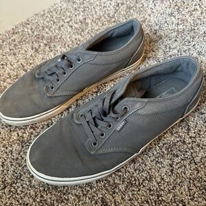 Men's Vans Grey Brown White Laces Shoes Size 11.0